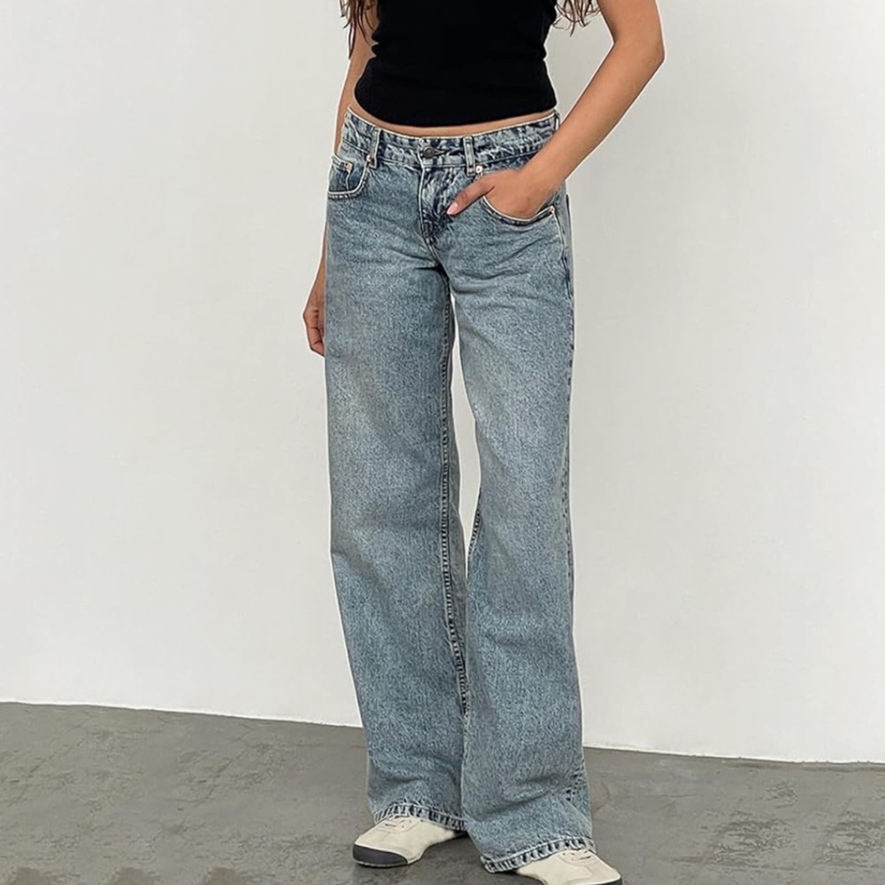 Y2k Retro Blue Women's Wide Leg Jeans